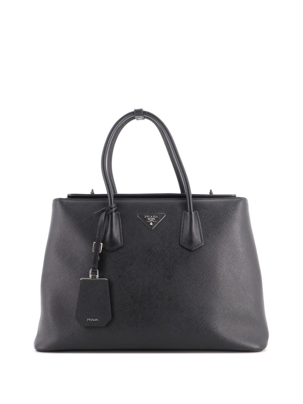 Prada Turnlock Cuir Twin Tote Saffiano #347837P11B
